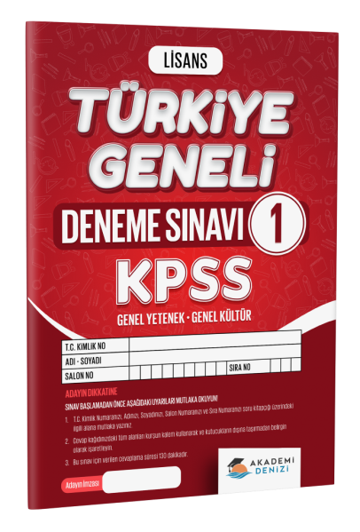 AKADEMİ DENİZİ KPSS LİSANS TG1 - 2025-26